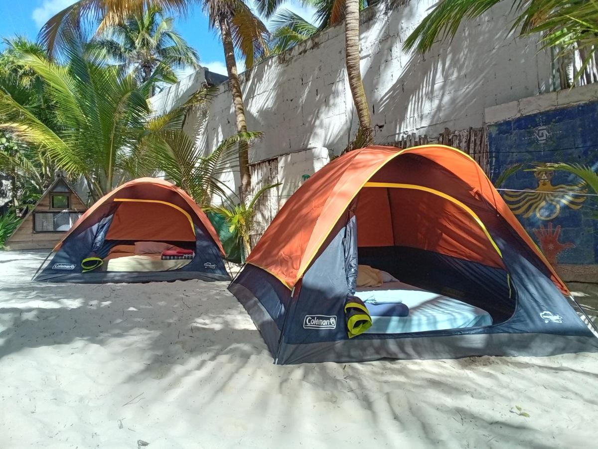 Chavez Eco Beach Camping And Cabanas Tulum Exterior photo